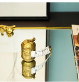 150cm Brass Floral Relief Hand-Cranked Tape Measure
