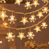 Snowflake Xmas Tree LED String Lights Christmas Decoration