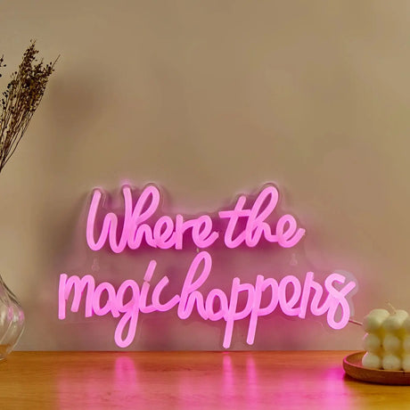 LED Neon Signs Where The Magic Happens USB Decor Lamp