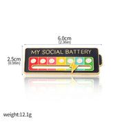 My Social Battery Lapel Pins Enamel Pin