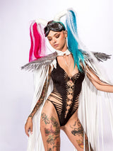 Lassiter's Sequins Long Tassel Wings Unisex Party Cape