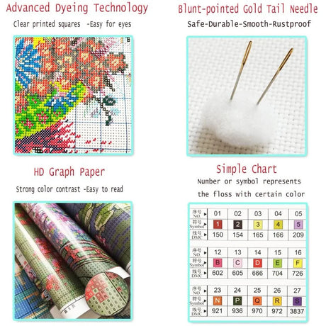 The Good Life Beginner Cross Stitch Kits DIY Crafts
