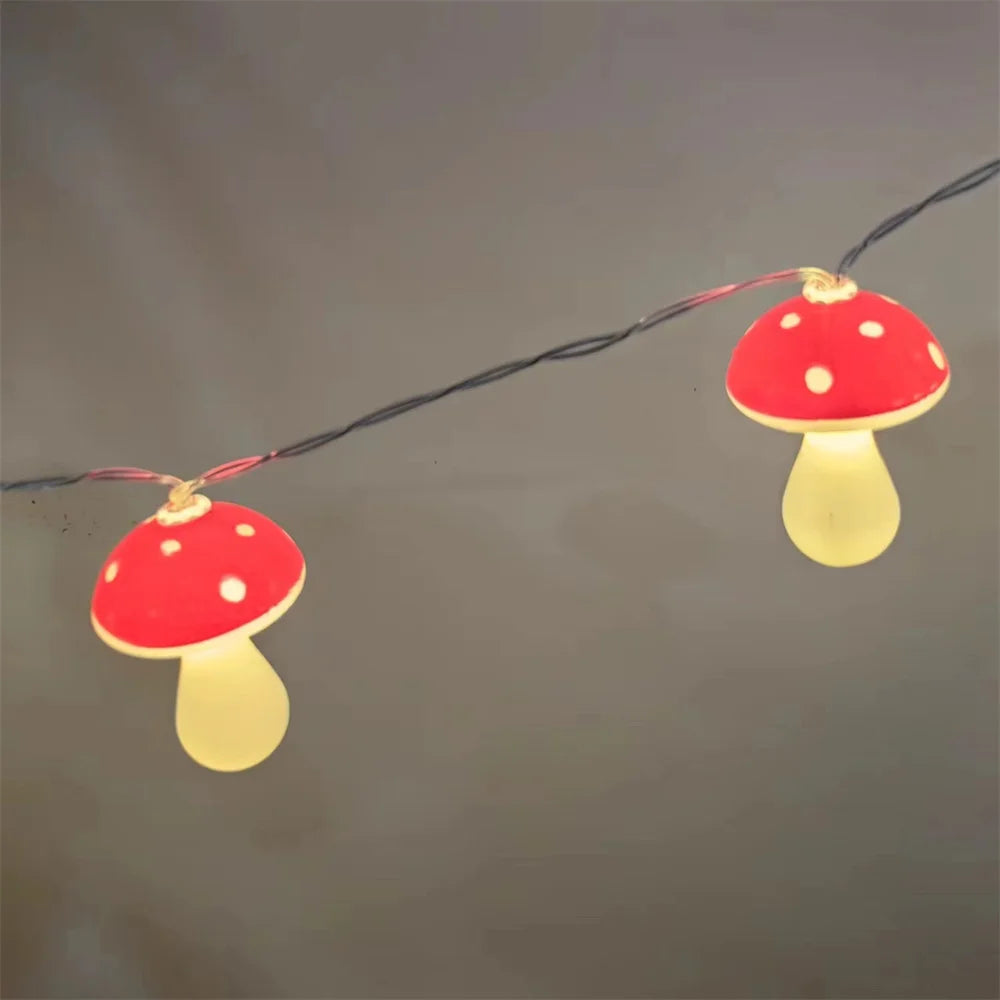 Mushroom String Lights Battery LED Fairy Lights