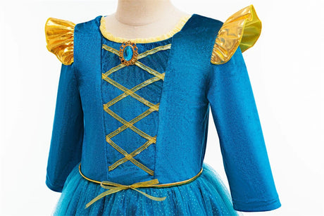Halloween Cosplay Brave Princess Merida Dress Girls Costumes