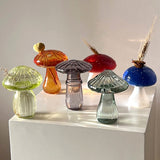 Mushroom Glass Vase Plant Hydroponic Terrarium Vase