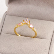 Sweet and Dainty Colourful Zircon Rings Gift Idea