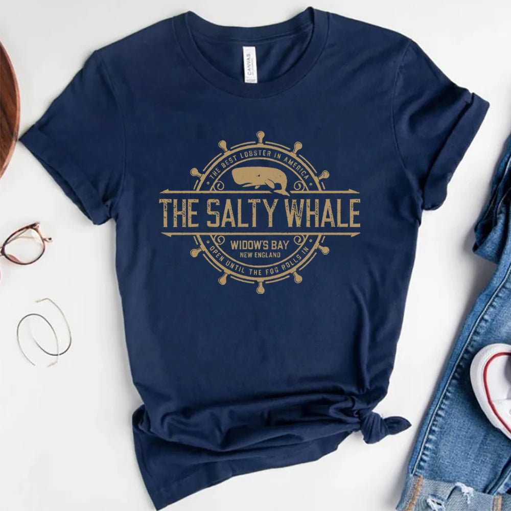 Widow's Bay T-Shirt Horror TV Series Tee The Salty Whale of Widow's Bay Shirt You Had Your Qualms Seafood Restaurant Bar Pub Tee Tops