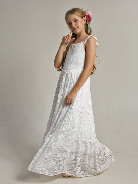 Girls Maxi Lace Chiffon Photoshoot Dresses For 3-15 Years