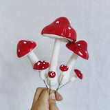 Mushroom Picks 33PCS Miniatures Artificial Foam Resin Fairy Garden Bonsai Pot Plant Decor