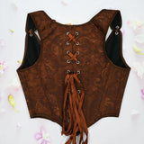 Jacquard Corset Bustier Overbust Boned