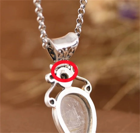The Sun's Warmth Holder S925 Sterling Silver Pendant Waterdrop Quartz