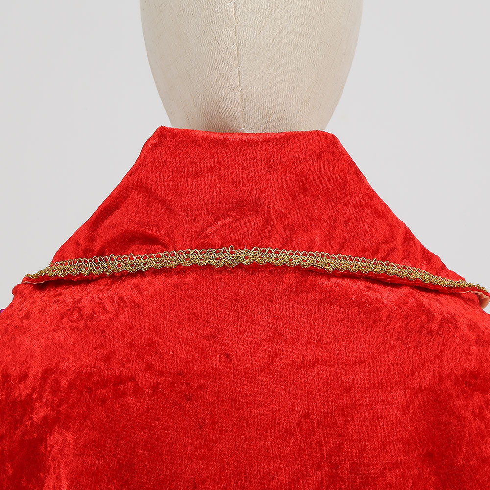 The Boy King Birthday Party King Robe Cape Cloak with Crown Sceptre