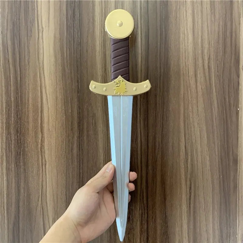 Kids Toy Golden Lion Shield Sword Sets PU Cosplay Role Play Props