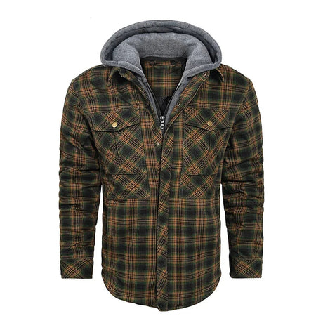 Woodsman Cotton Plaid Hooded Jacket Thick Warm Winter Plaid Shirts