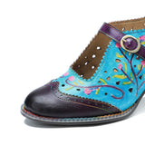 Moggy's Genuine Leather Pumps Hand-painted Shoes