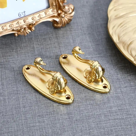 2pcs Golden Swans Curtain Tieback Hooks