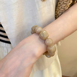 Acrylic Irregular Square Round Beaded Bracelet Vintage Reproduction