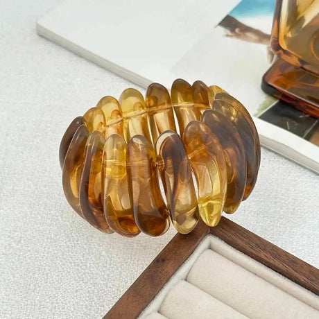 3 Styles Resin Acrylic Bangles Wide Bracelets