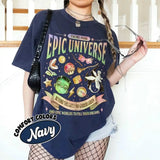 Epic Universe Unisex Tee Cotton T-Shirt Fantasy Family Theme Park Trip Orlando Park