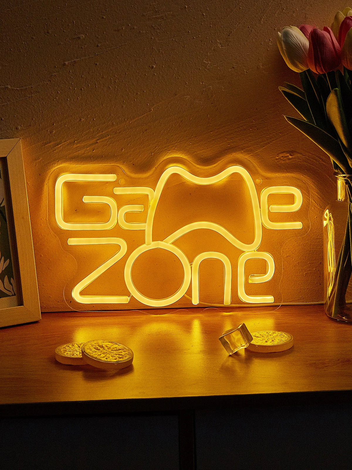 LED Neon Game Zone USB Sign Night Light 3D Wall Art