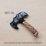 1PC Crystal Opal Axe Natural Stone Model Knife Polished Unbladed Decor