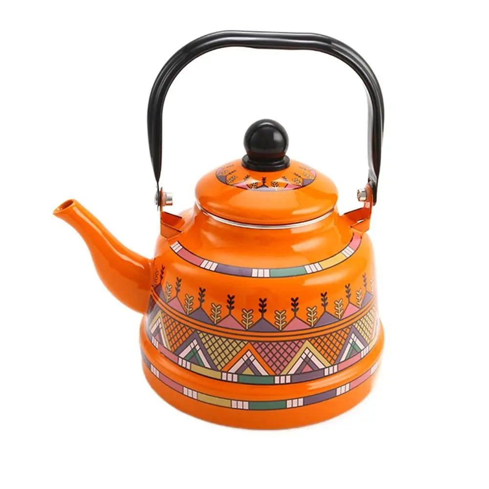 Enamel Tea Kettle 1.1L, 17L or 2.5L Stove Top Tea Pot No Whistling