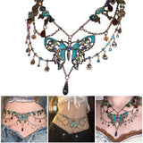 Butterfly Waist Chain Belly Dancing Jewellery Necklace