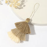 1/2pcs Cotton Tassels for Crafts Tri-Layered Tassels with Hanging Loop for Crafts Jewelry Making Bookmark Clothing  Accessories