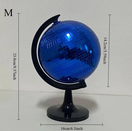 Rotating Mirror Ball Disco Globe Decor