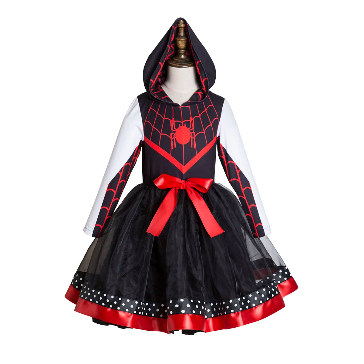 Ghost Spider Gwen Hoodie Cosplay Tutu Halloween Book Week Costume