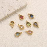 5pcs Stainless Steel Drop Crystal Charms For Jewellery Making DIY Earrings Bracelet