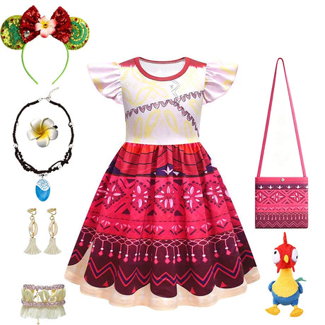 Princess Moana Little Girl Fancy Dress Halloween Cosplay Book Week Children's Costume