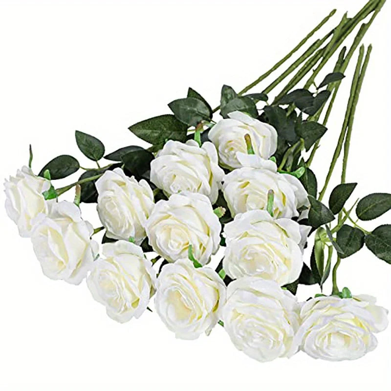 A Dozen Realistic Artificial Roses Bouquet