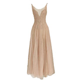 Sylvie's French Lace Embroidered Mesh Evening Dress