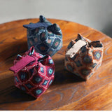 Padded Cotton Teacup Storage Bag Ceramic Glass Drawstring Bags Portable Organiser