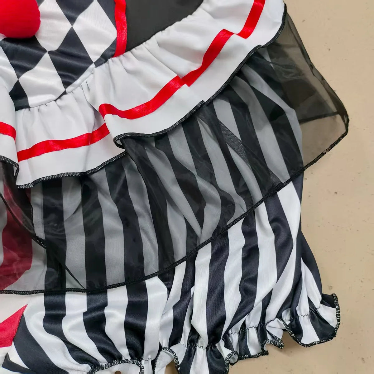 Clown Cosplay Costume Circus Performance Jumpsuit Halloween Party Carnival Jester Theater Stage Performance