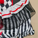 Clown Cosplay Costume Circus Performance Jumpsuit Halloween Party Carnival Jester Theater Stage Performance