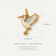 Enamel Bird Pendant Charms Necklace Bracelet DIY Jewellery Making Findings