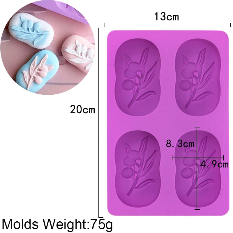 Flower Shaped Silicone Soap Mould DIY Handmade Cake Chocolate Candle Moulds