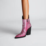 Flamin' Awesome Rhinestone Ankle Boots