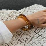 3 Styles Resin Acrylic Bangles Wide Bracelets