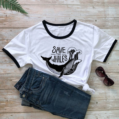 Save The Whales Cotton T-shirt