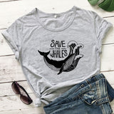 Save The Whales Cotton T-shirt