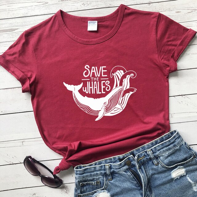 Save The Whales Cotton T-shirt