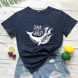 Save The Whales Cotton T-shirt