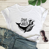 Save The Whales Cotton T-shirt