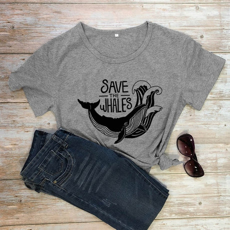 Save The Whales Cotton T-shirt