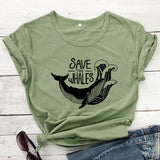 Save The Whales Cotton T-shirt
