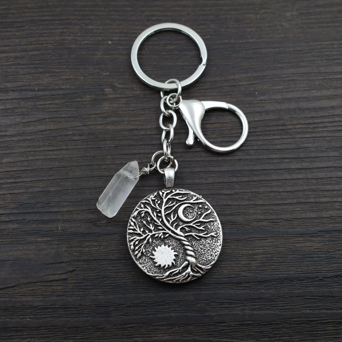 Tree of Life Sun Moon Keyring