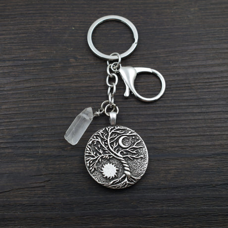 Tree of Life Sun Moon Keyring